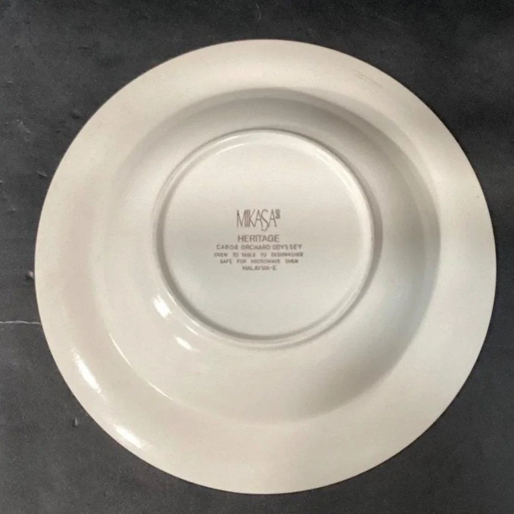 Mikasa Heritage Orchard Odyssey Cereal Bowls, Set of 2, Vtg Stoneware Dinnerware